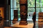 Enorme totem tolteca no Museu Nacional de Antropologia, na Cidade do México, capital do país